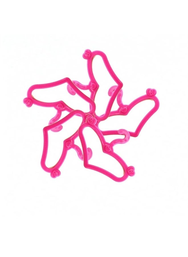 E-TING ETING 60 PCS Pink Plastic Little Hangers for Girl Doll Dress Clothes Gown Doll Clothes Accessories - Image 1