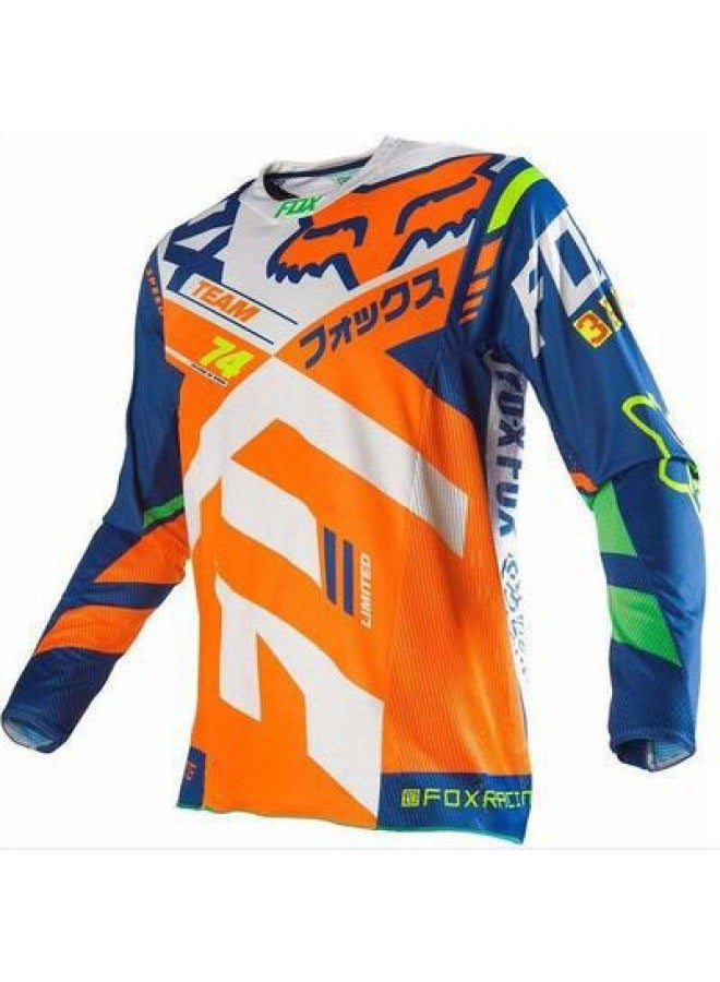 Cycling Clothing, Off-road Motorcycle Clothing, Printed Long-sleeved Tops, Men's Moisture-wicking Summer Racing Clothing
