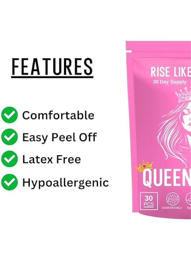 Arabest 30 Queen Tape Strips - Skin-Friendly & Hypoallergenic, Gentle Removal, Clean Lift - Latex-Free, Athletic Comfort, No Irritation - Image 2
