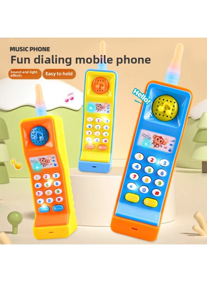 Loquat Early Education Smart Simulation Mobile Phone Toy For Babies Music Story Fun Educational Interactive Plastic Electronic Toy-Color:Multi-function Fun Mobile Phone (light Blue) - Image 3