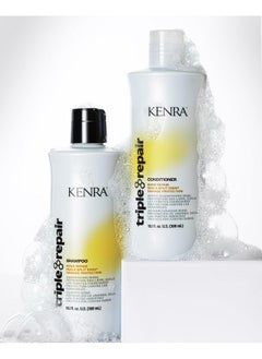 Kenra Triple Repair Shampoo Targets & Repairs Weak Or Broken Bonds Split Ends Damaged Hair Bond Builder Sulfatefree 10.1 Fl. Oz.  - Image 5