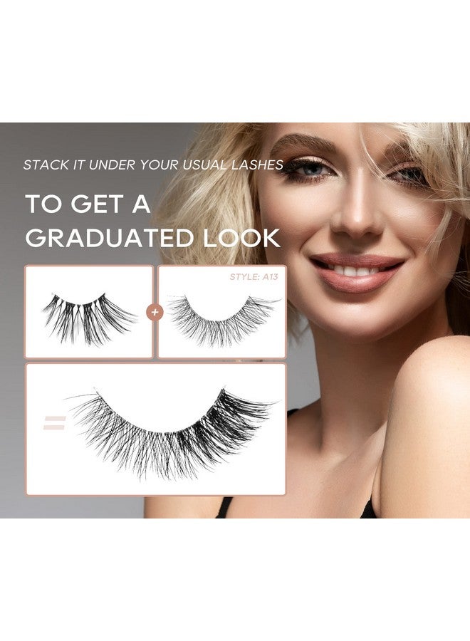 اونلي اول جميع أنواع الرموش نصفية، رموش زاوية، رموش طبيعية، رموش نصفية، رموش طرفية خفيفة، رموش زاوية، رموش 3/4، رموش شفافة، 7 أزواج C03 (6 مم - 15 مم) - Image 5