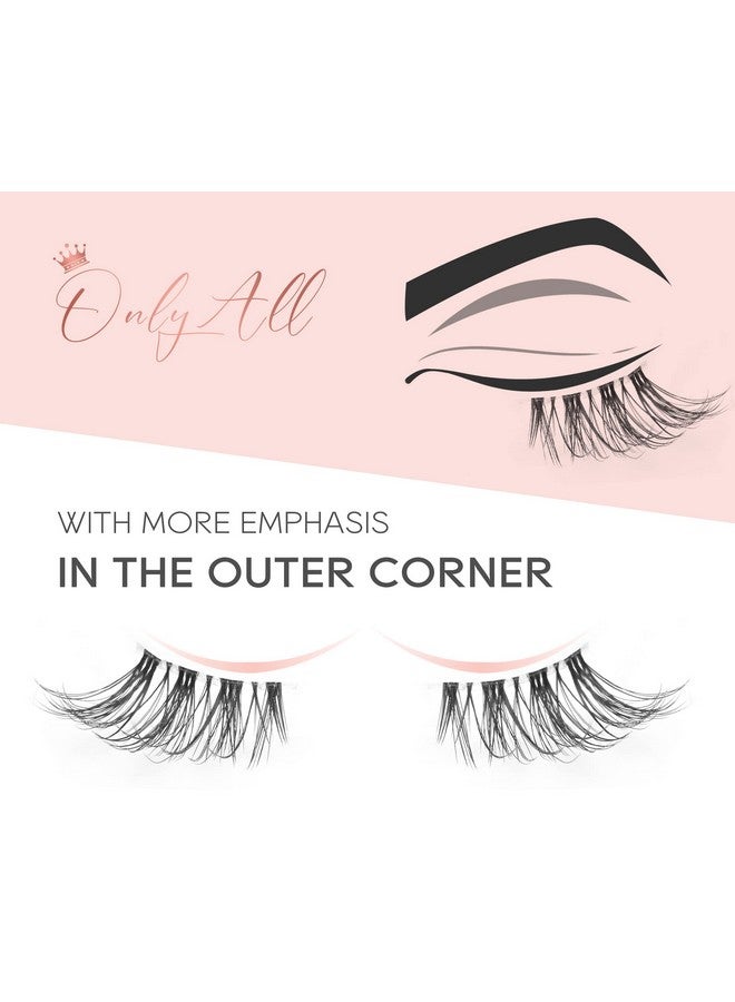 اونلي اول جميع أنواع الرموش نصفية، رموش زاوية، رموش طبيعية، رموش نصفية، رموش طرفية خفيفة، رموش زاوية، رموش 3/4، رموش شفافة، 7 أزواج C03 (6 مم - 15 مم) - Image 4