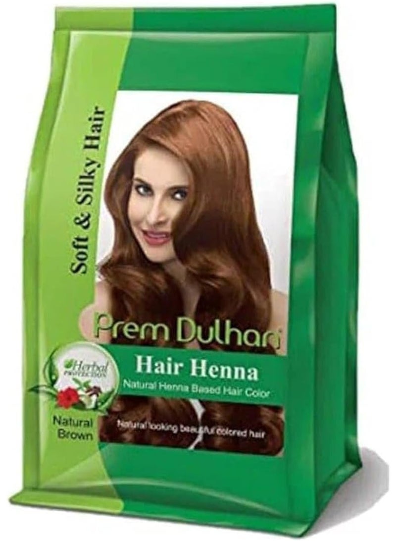 Henna Prem Dolhan, 125g size, natural brown color - Image 1
