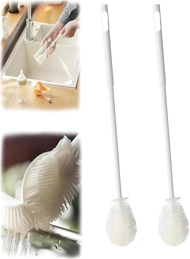 POPAXY Multifunctional Silicone Bottle Brush with Soft Flexible Bristles and Long Handle – Durable Cleaning Brush for Bottles, Cups, Kitchenware, Baby Bottles, and Hard-to-Reach Areas - Image 3
