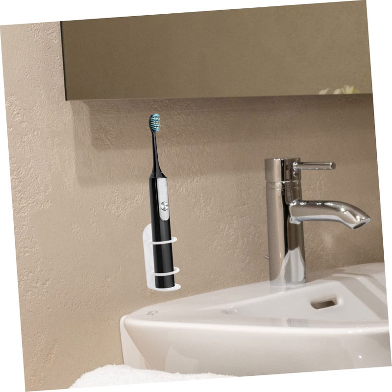 Wall Mounted Toothbrush Holder Punch Free Adhesive Rack For Electric Toothbrush Bathroom Storage Organizer - Image 4