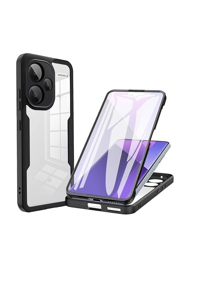 Case Compatible with Xiaomi Redmi Note 13 Pro Plus 5G Case, Full Body Transparent Phone Case, Built-in Screen Protector 360° Full Body Protective Dustproof Shockproof Cover - Image 1