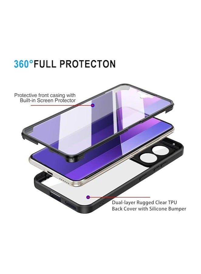 Case Compatible with Xiaomi Redmi Note 13 Pro Plus 5G Case, Full Body Transparent Phone Case, Built-in Screen Protector 360° Full Body Protective Dustproof Shockproof Cover - Image 4