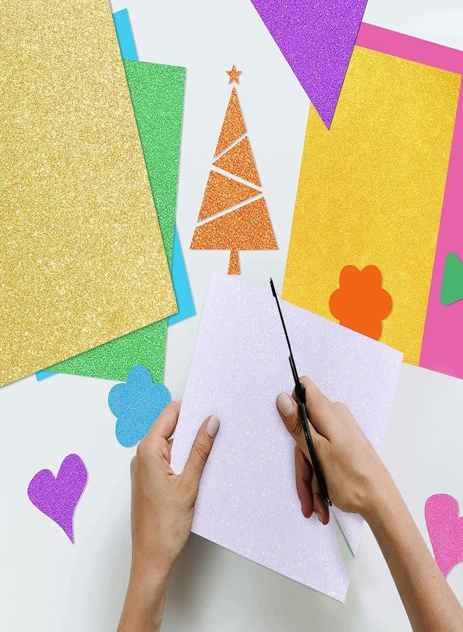 Bonmiy White Glitter Cardstock - 30 Sheets Glitter Paper - Sized 12" x 12" - Premium Card Stock for Scrapbooking, Crafts, Decorations, Weddings… - Image 5