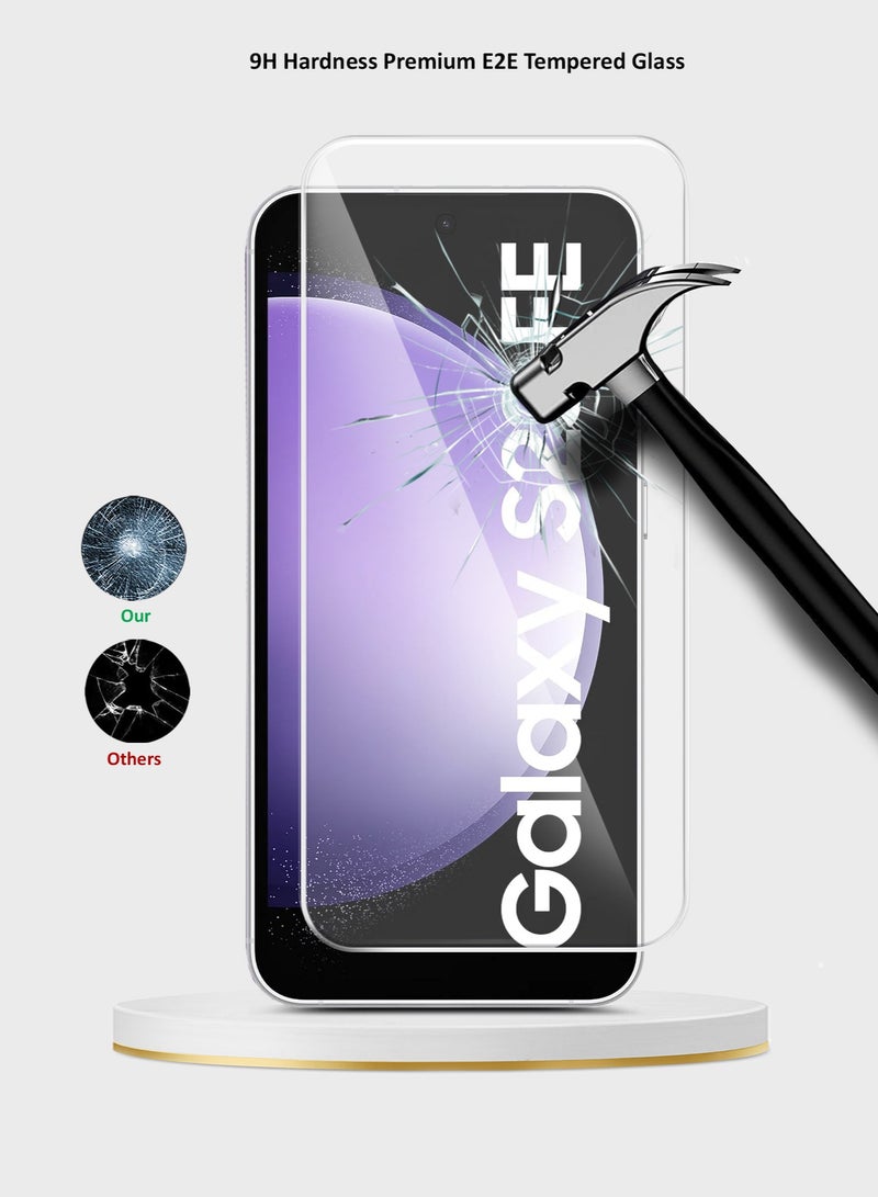 Wtech Premium Series Curved Edges 9H 2.5D Tempered Glass Screen Protector For Samsung Galaxy S23 FE 5G 2023 Clear - Image 4