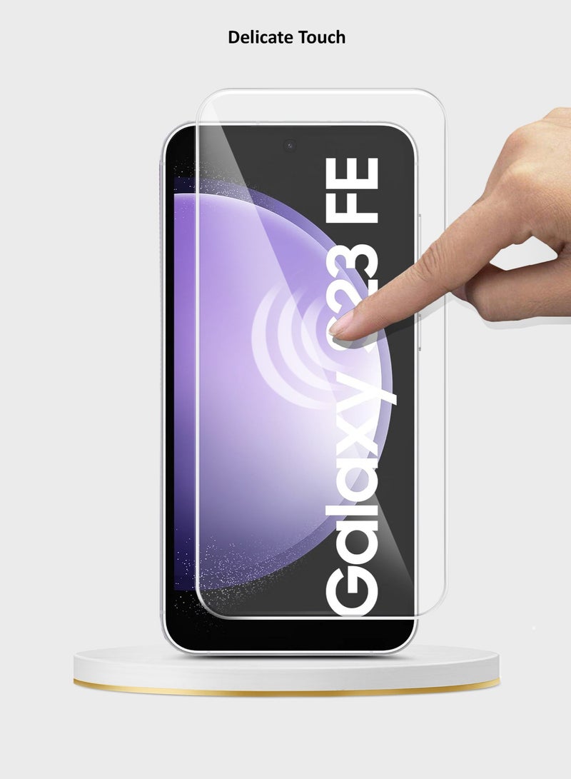 Wtech Premium Series Curved Edges 9H 2.5D Tempered Glass Screen Protector For Samsung Galaxy S23 FE 5G 2023 Clear - Image 5