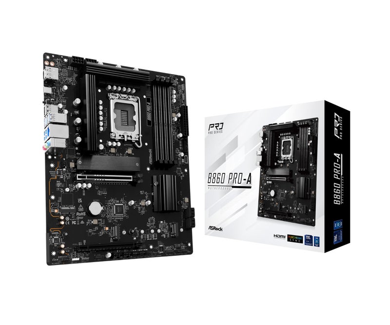 ASRock B860 Pro A Intel Core Ultra DDR5 8666 MHz 256GB M.2 LGA1851 ATX Motherboard BIOS Flashback SATA3 6.0 Gb/s PCIe 5.0 - Image 1
