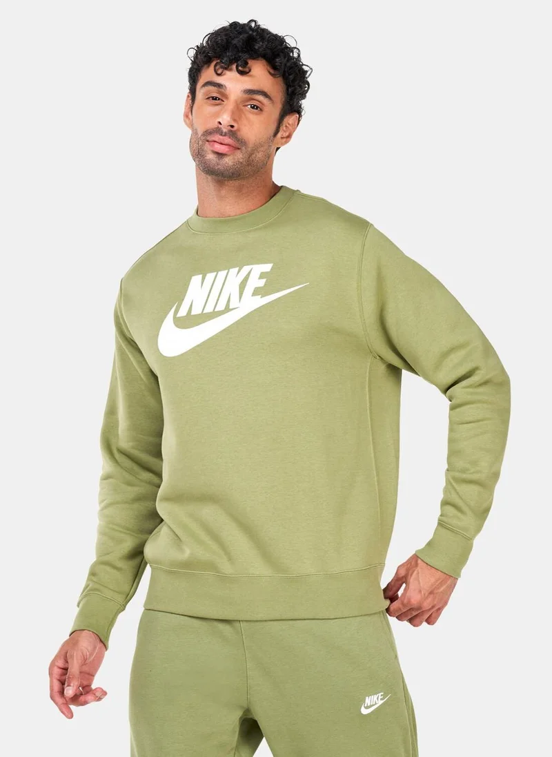 Nike Men's Sportswear Club Fleece Graphic Crew Sweatshirt