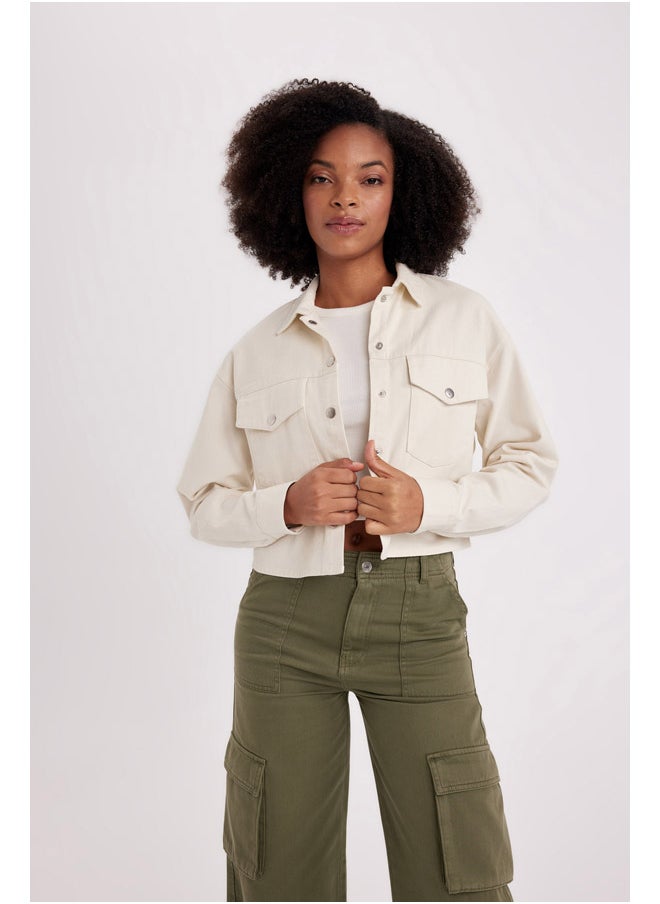 DeFacto - Woman Oversize Fit Shirt Neck Woven Long Sleeve Shirt - Image 1
