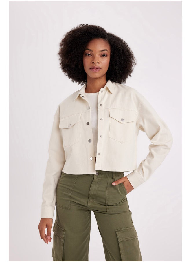 DeFacto - Woman Oversize Fit Shirt Neck Woven Long Sleeve Shirt - Image 1