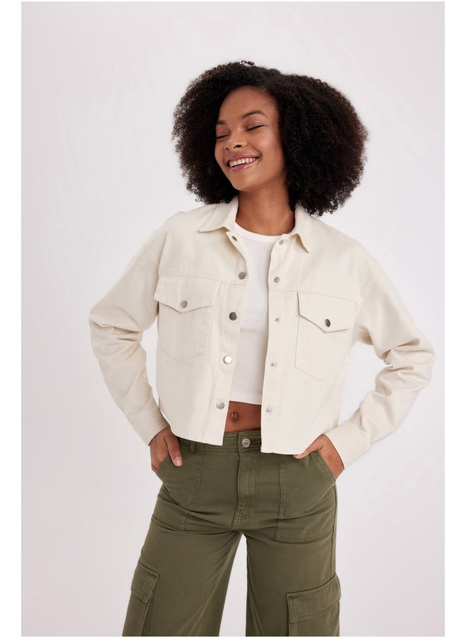 DeFacto - Woman Oversize Fit Shirt Neck Woven Long Sleeve Shirt - Image 1