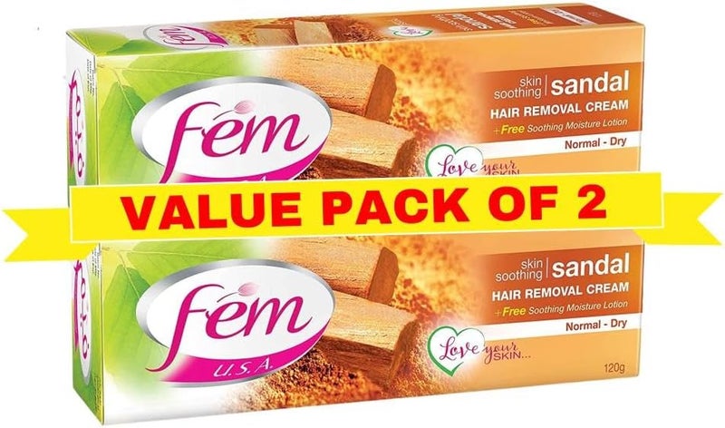 FEM USA Sandal Hair Removal Cream - Pack of 2 - Image 1