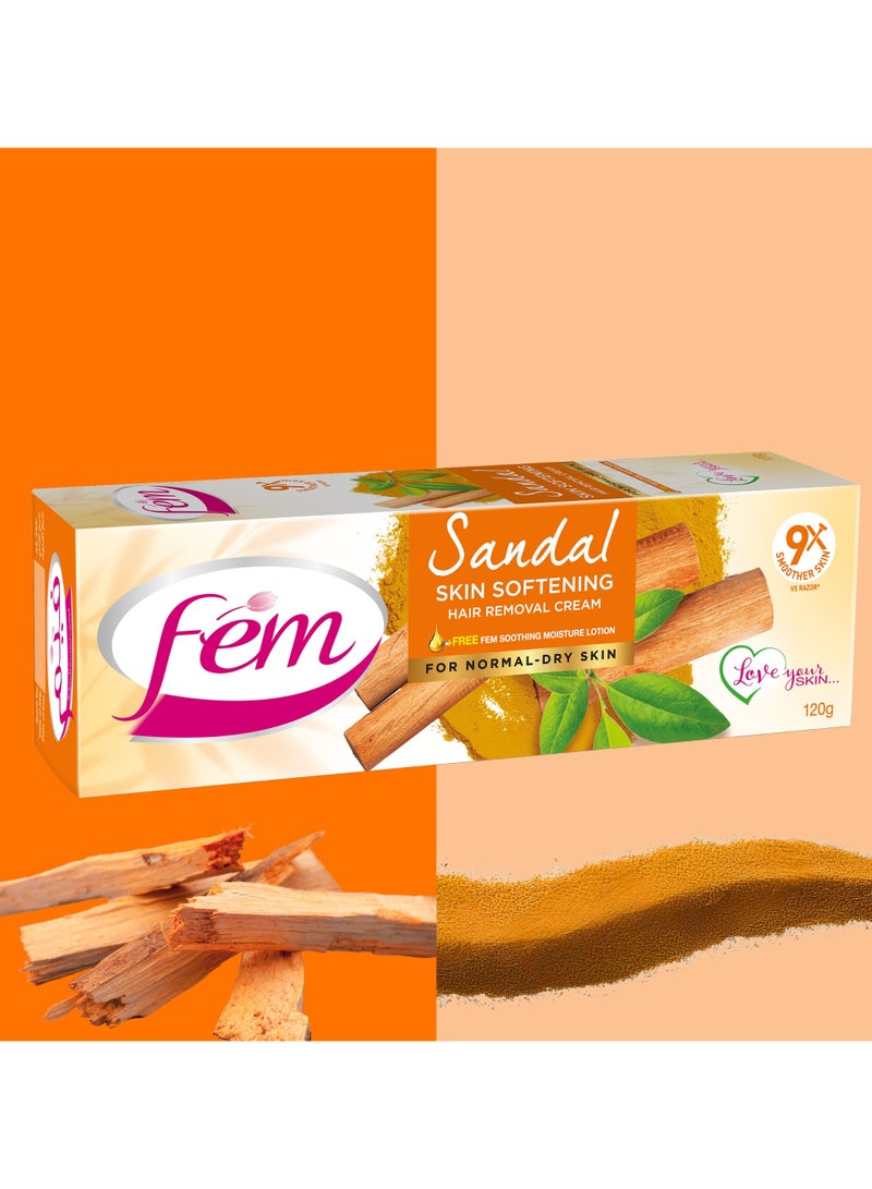 fem كريم إزالة الشعر من فيم USA برائحة الصندل - عبوة من 2 - Image 2
