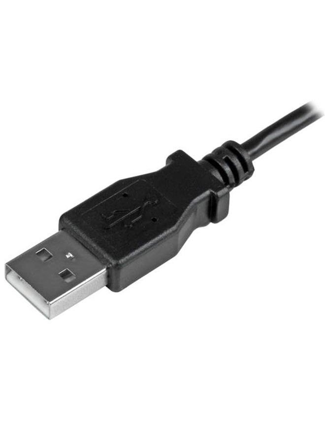 StarTech 2m 6 ft Micro-USB Charge-and-Sync Cable - Left-Angle Micro-USB - M/M - USB to Micro USB Charging Cable - 24 AWG (USBAUB2MLA) Black  - Image 3