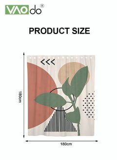 VAOdo Polyester Printed Shower Curtain Easy to Clean Polyester Modern Art Image Shower Curtain is Thickened and Impermeable  - Image 3