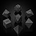 UDIXI Obsidian Gemstone Dice Set 7PCS Stone DND Dice with Gift Case for Role Playing Game and Other Tabletop Games Frosted Obsidian - Image 2