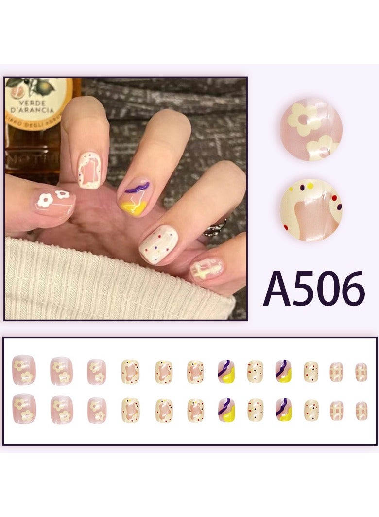 اضغط على أظافر 24 قطعة أظافر صناعية - Image 4