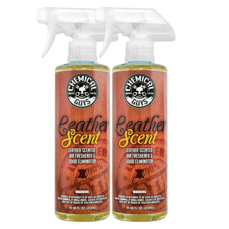 Chemical Guys باقة روائح السيارة الجديدة ورائحة الجلد من كيميكل غايز AIR_300، رائعة للسيارات والشاحنات وسيارات الدفع الرباعي والمركبات الترفيهية والمزيد، 16 أونصة سائلة (2 عنصر) - Image 5