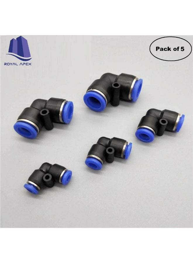 Royal Apex PU Pipe & Fittings Polyurethane | Pneumatic Pipe Push in to Connect Fittings (Elbow - Pack of 5, 6mm) - Image 4
