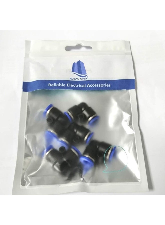 Royal Apex PU Pipe & Fittings Polyurethane | Pneumatic Pipe Push in to Connect Fittings (Elbow - Pack of 5, 6mm) - Image 1