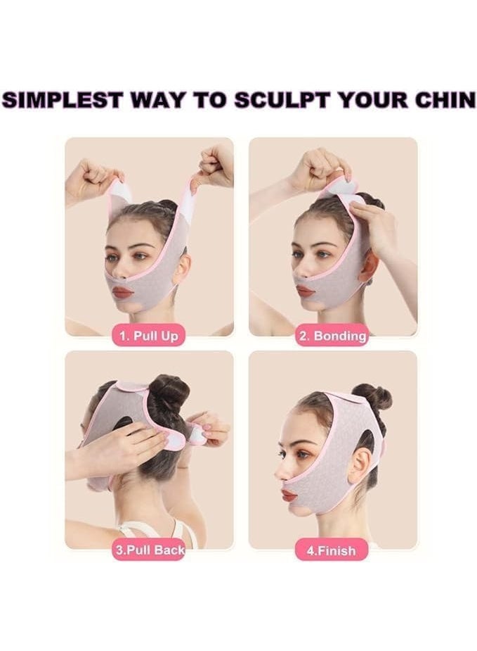 Beauty Face Sculpting Sleep Mask – Double Chin Reducer – V-Shaped Slimming Face Lift Mask – Reusable Anti-Aging and Anti-Wrinkle Band – Comfortable and Breathable - Image 2