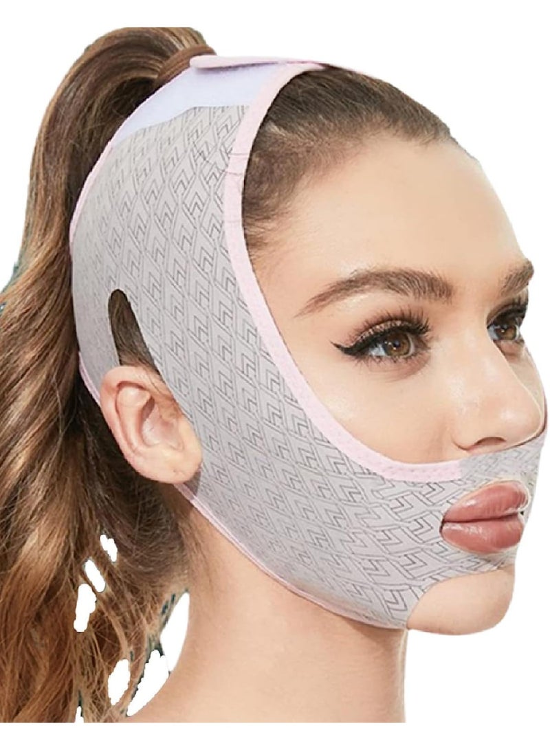 Beauty Face Sculpting Sleep Mask – Double Chin Reducer – V-Shaped Slimming Face Lift Mask – Reusable Anti-Aging and Anti-Wrinkle Band – Comfortable and Breathable - Image 1