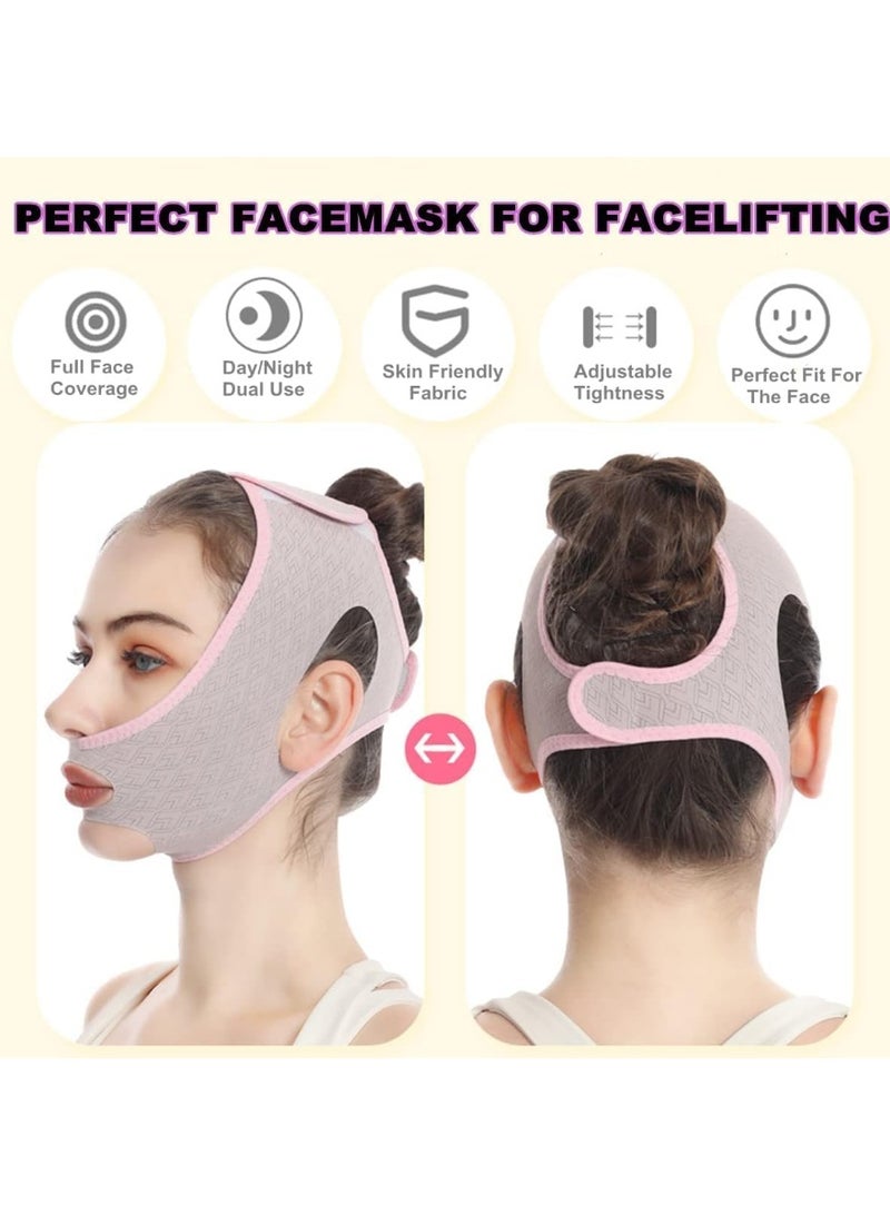 Beauty Face Sculpting Sleep Mask – Double Chin Reducer – V-Shaped Slimming Face Lift Mask – Reusable Anti-Aging and Anti-Wrinkle Band – Comfortable and Breathable - Image 3