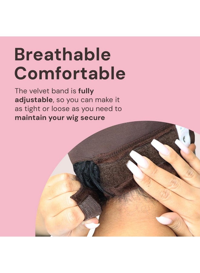 MILANO COLLECTION Lace Wig Grip Cap for Women, Adjustable Wig Cap with Headband, Non-Slip Wig Gripper to Keep Wigs Lace Front In Place, Chocolate Brown - Image 3