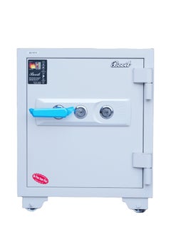 BOOIL BS-610K Fireproof Safe for Home and Office with Adjustable Shelf, Double Lock, Side Inner Drawer (H61 x W50 x D47 cm, 90 kg) - Made in Korea