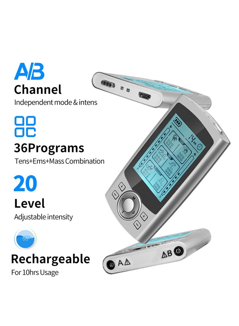 MHD Tens Unit Muscle Stimulator for Back Pain Relief, 36 Modes Digital Electrical Full Body Massager, Pulse Stimulator Pads, Muscle Stimulator Pain Fatigue Relief For women and Men - Image 5