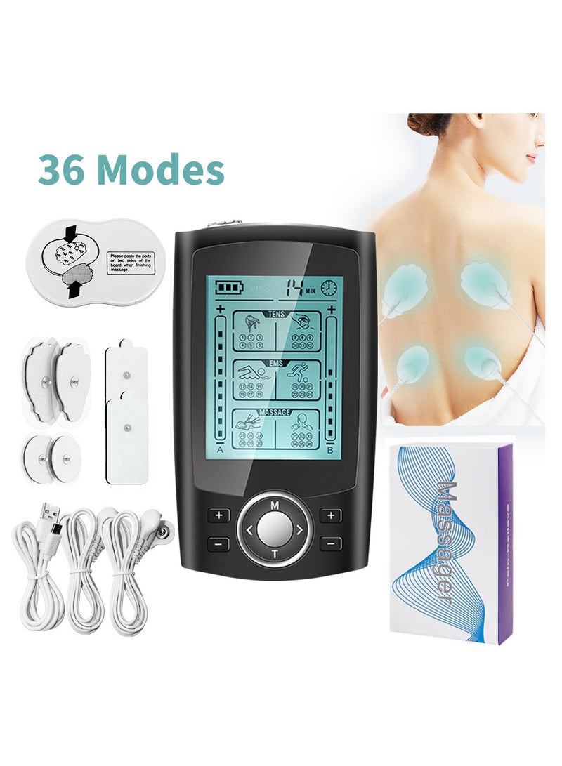 MHD Tens Unit Muscle Stimulator for Back Pain Relief, 36 Modes Digital Electrical Full Body Massager, Pulse Stimulator Pads, Muscle Stimulator Pain Fatigue Relief For women and Men - Image 2