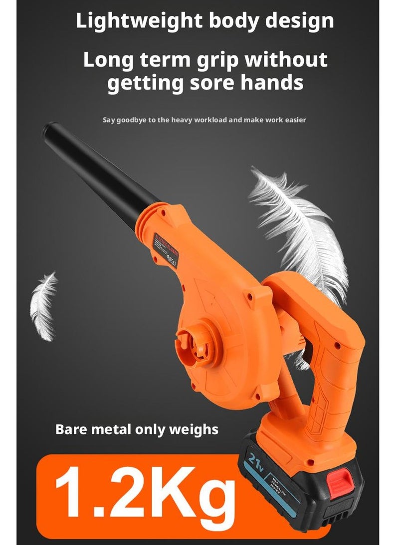 Halamine 21V Leaf Blower，Electric Blower，Air Blower And Suction Vacuum,With Collection Bag, For Home And Garden, Orange/Black - Image 5