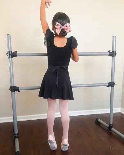Stelle Ballet Leotards for Girls Toddler Dance Dress Outfit Combo with Skirt and Tights (Toddler/Little Kid/Big Kid)(Black-Ruffle Sleeve, 110) - Image 4