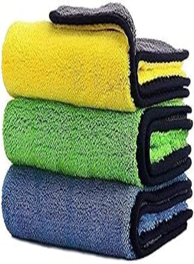 Microfiber Super Absorbent Car Drying Towel for Car/Windows/Screen/Kitchen, 40x30cm, Pack of 3