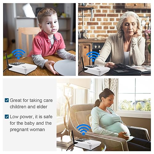 Wuloo Intercoms Wireless for Home 1 Mile Range 22 Channel 100 Digital Code Display Screen, Wireless Intercom System for Home House Business Office, Room to Room Intercom Communication (6 Packs, White) - Image 3