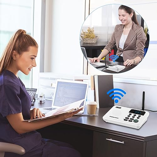 Wuloo Intercoms Wireless for Home 1 Mile Range 22 Channel 100 Digital Code Display Screen, Wireless Intercom System for Home House Business Office, Room to Room Intercom Communication (6 Packs, White) - Image 4
