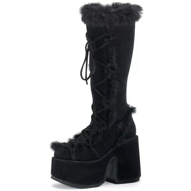 Winter New Waterproof Platform Super High Heel Women'S Boots 40-43 Large Size Thick Heel Knight Boots Women'S Shoes Boots - Image 3