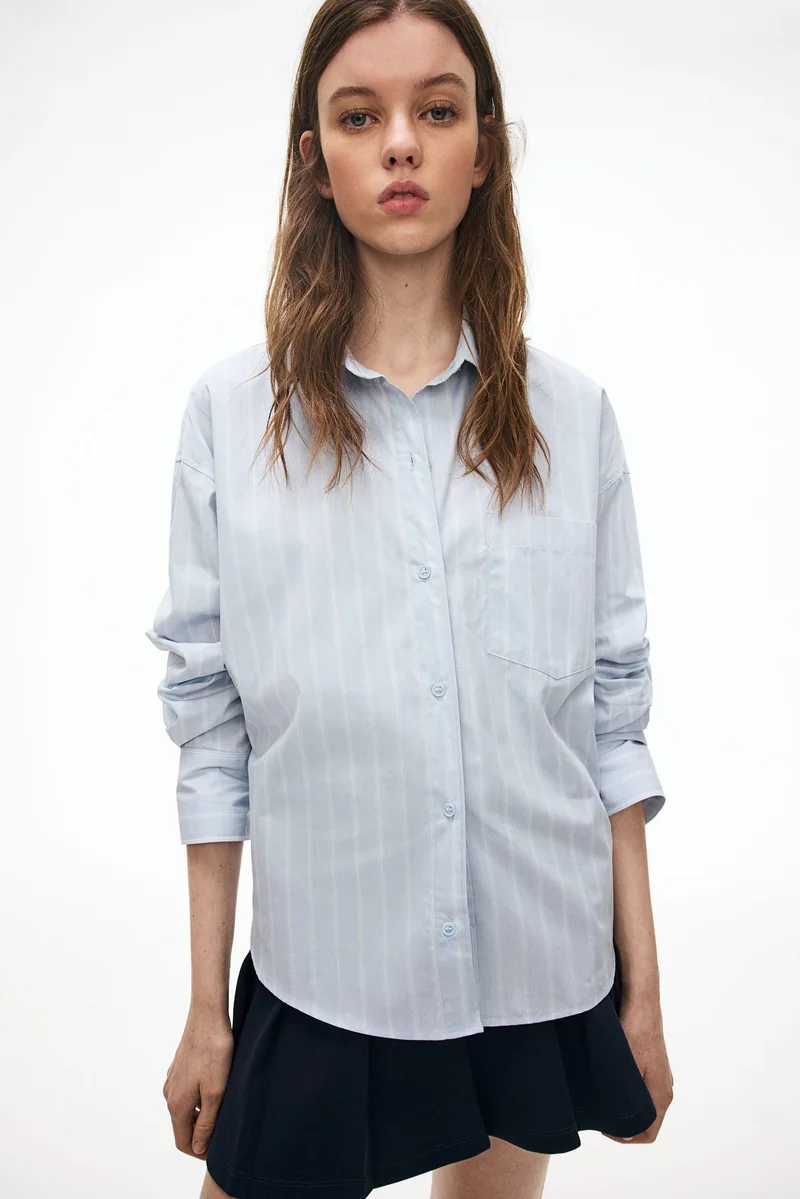 اتش اند ام Oversized cotton shirt