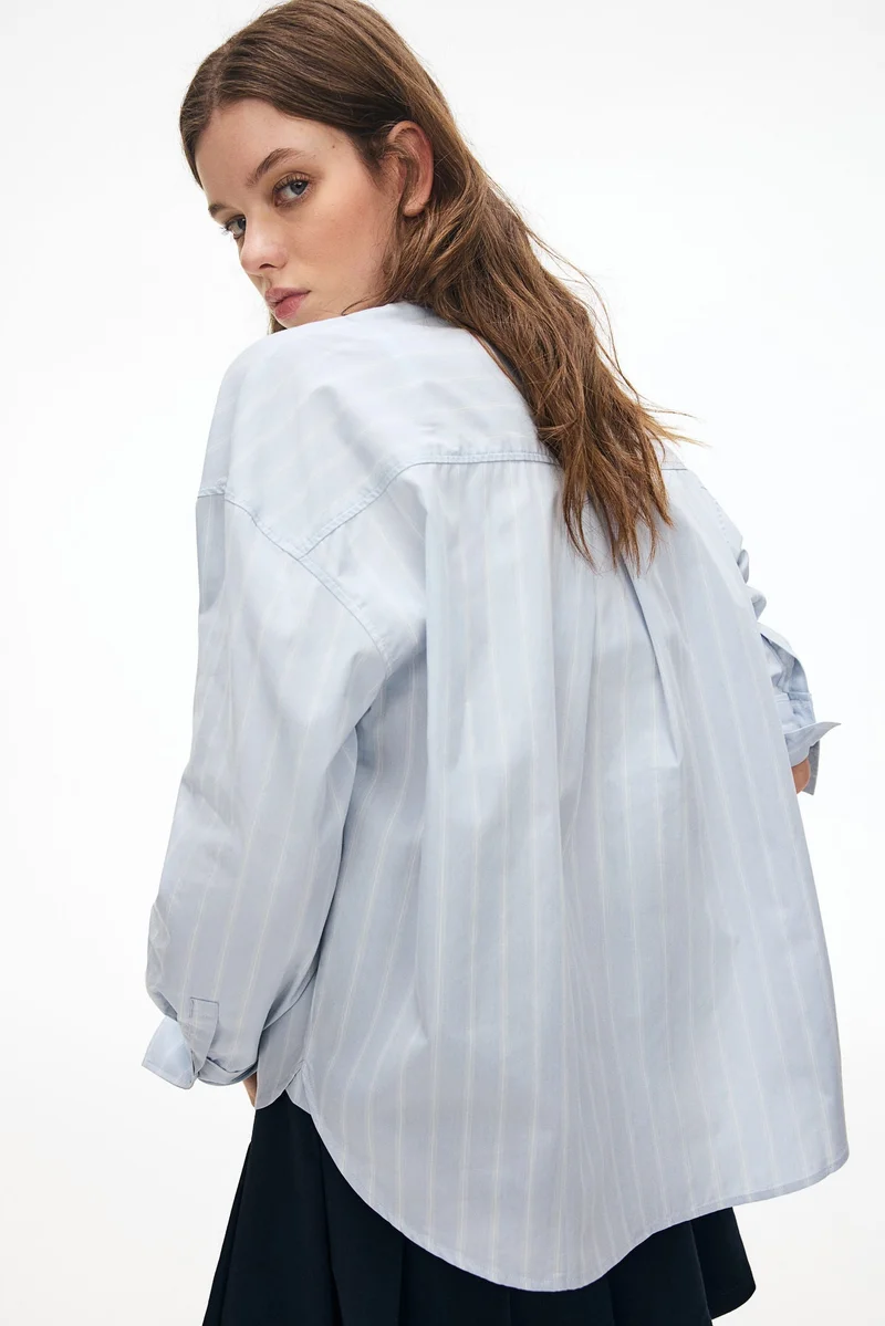 اتش اند ام Oversized cotton shirt
