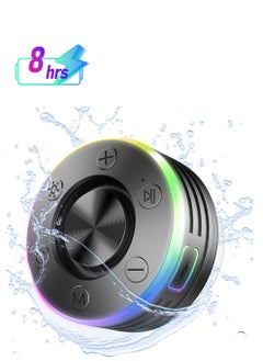 General Bluetooth Shower Speaker, Portable Shower Speakers Wireless Bluetooth 5.2 with Time Display, Bluetooth Speakers with RGB Light Show, Suction Cup, Waterproof IP8, 360° Stereo Sound  - Image 1