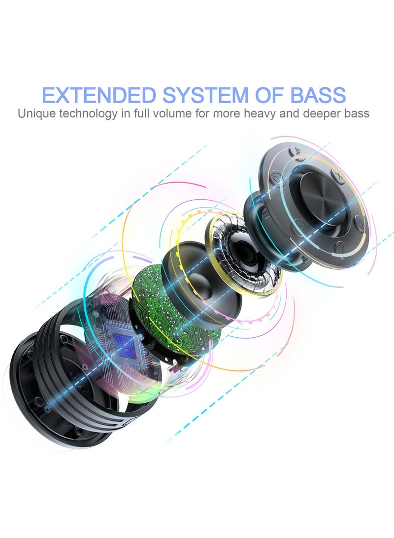 General Bluetooth Shower Speaker, Portable Shower Speakers Wireless Bluetooth 5.2 with Time Display, Bluetooth Speakers with RGB Light Show, Suction Cup, Waterproof IP8, 360° Stereo Sound  - Image 3
