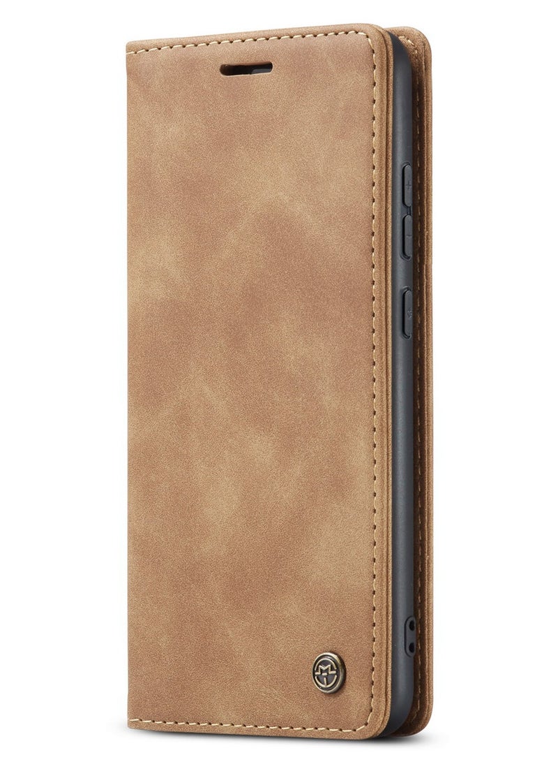 CaseMe Phone Case Luxury PU Leather Design 013 Flip Cover Card Slot Holder Cover For  Honor X9C / Honor x60 Pro (Brown) - Image 1