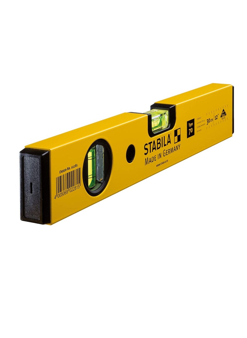STABILA - Stabila 02288 70-100 Single Plumb Spirit Level 2 Vial 100cm, Yellow/Black - Image 1