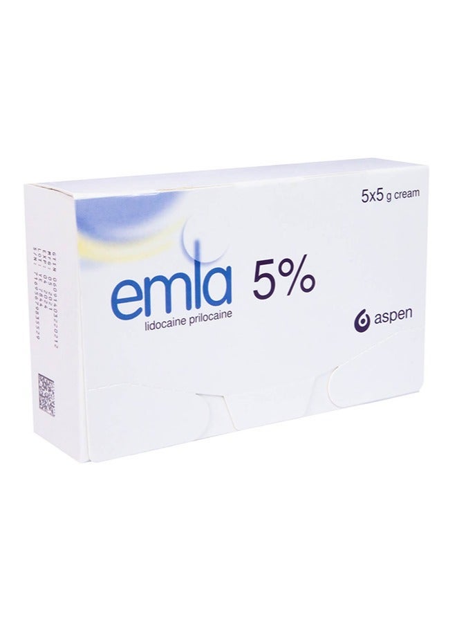 Emla 5% Cream 5g Tube X 5 + 10dressings