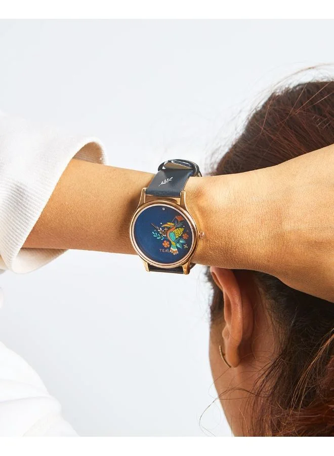 TEAL BY CHUMBAK Round Dial Analog Hand Watch for Women